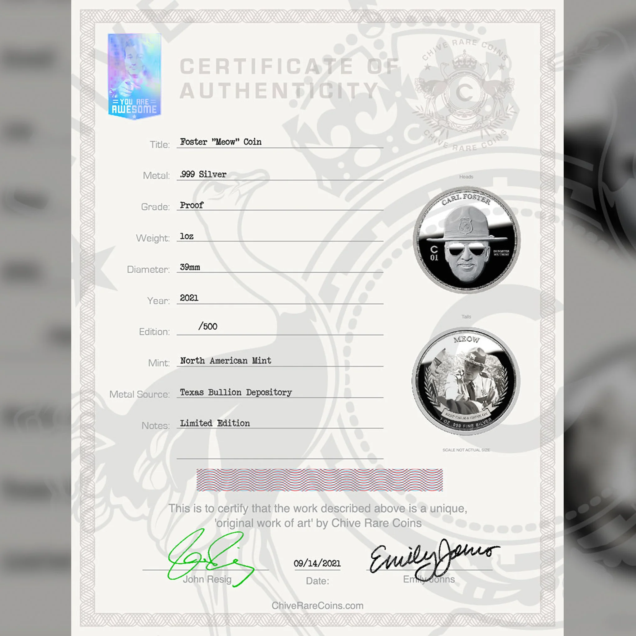 Protect and Swerve Silver Coin Set - Image 3