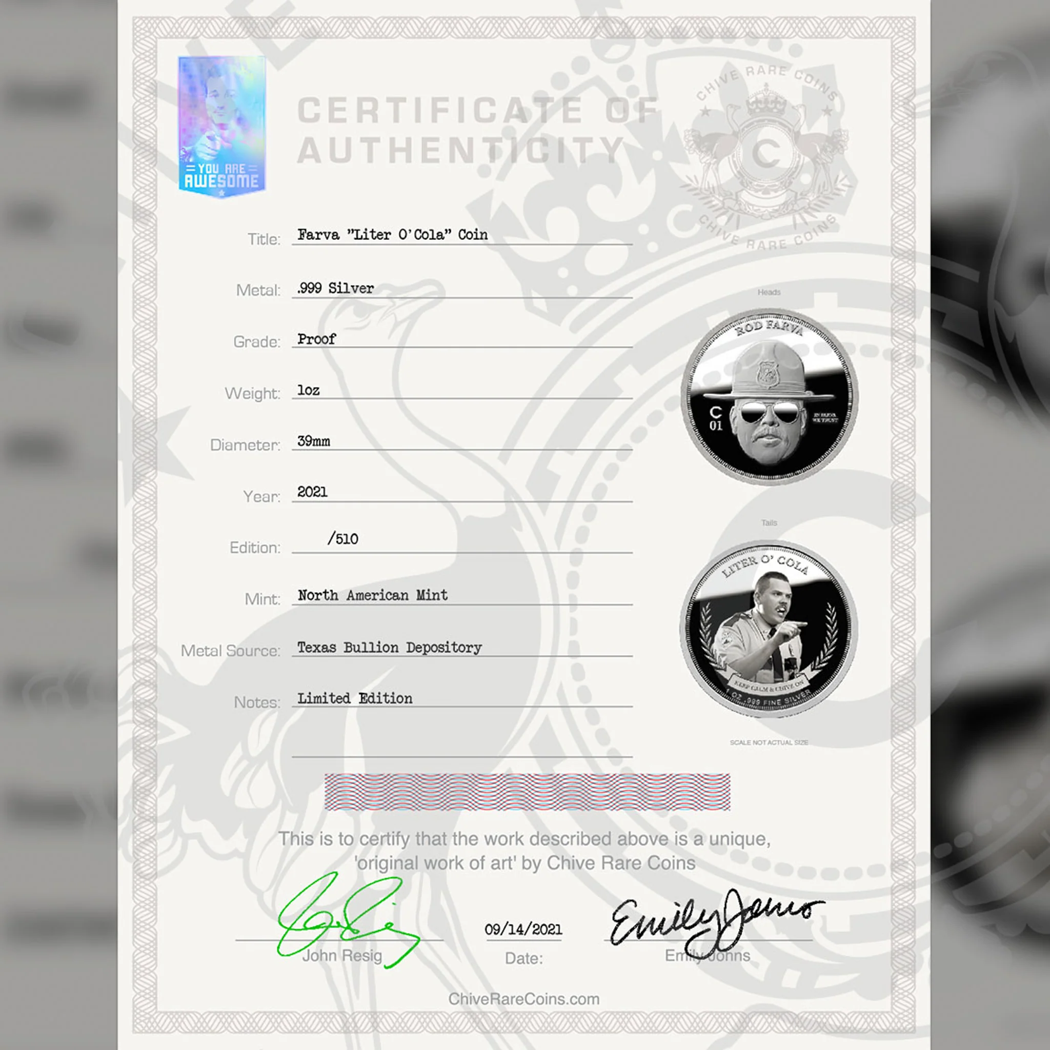 Protect and Swerve Silver Coin Set - Image 7